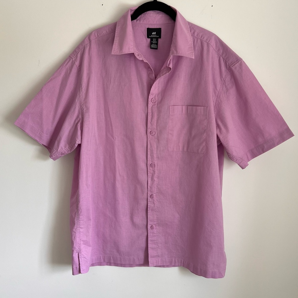 H+M Relaxed Fit Short-Sleeved Shirt